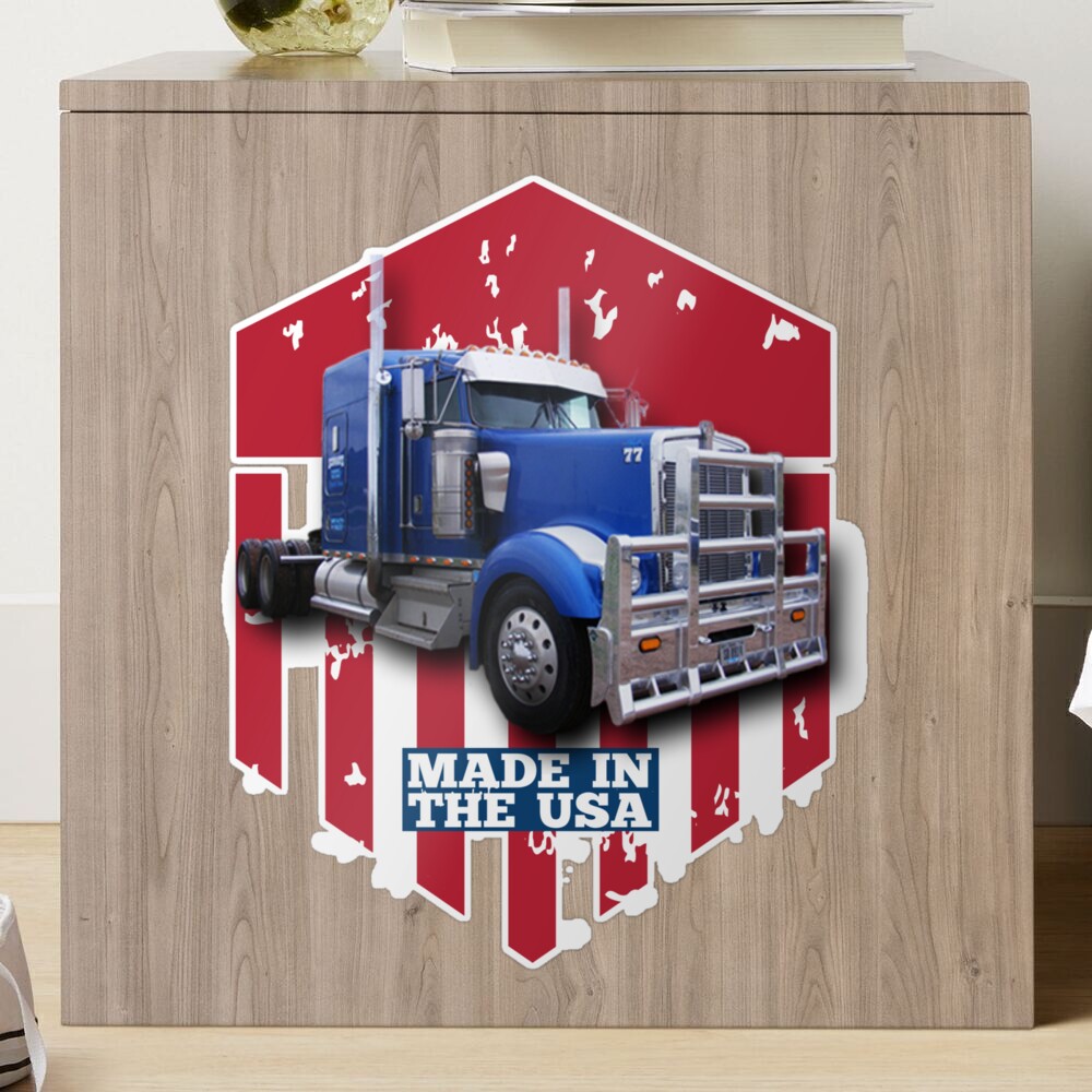 Now You Know What An AWESOME Trucker Looks Like American Flag Truck Driver  Gifts Vintage Trucker Design Sticker for Sale by DownHomeCrafts