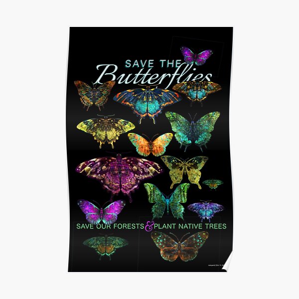 Save the Butterflies, Save the Forest, Save the Planet Poster