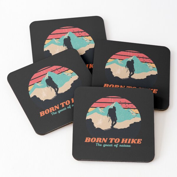 Item preview, Vintage Sunset Retro. Born to hike. The great of nature. designed and sold by PrintNJoy.