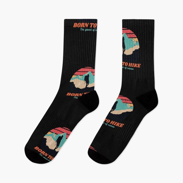 Item preview, Vintage Sunset Retro. Born to hike. The great of nature. designed and sold by PrintNJoy.