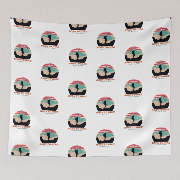 Item preview, Vintage Sunset Retro. Born to hike. The great of nature. designed and sold by PrintNJoy.