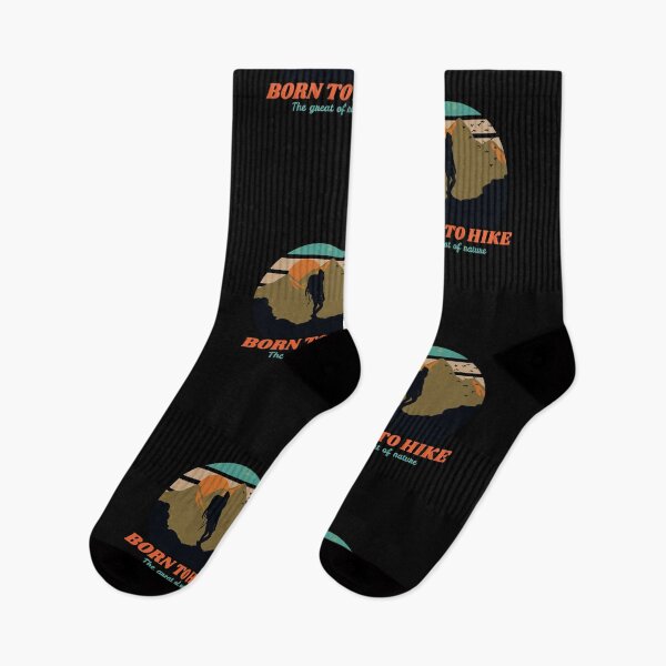 Item preview, Vintage Sunset Retro. Born to hike. The great of nature. designed and sold by PrintNJoy.