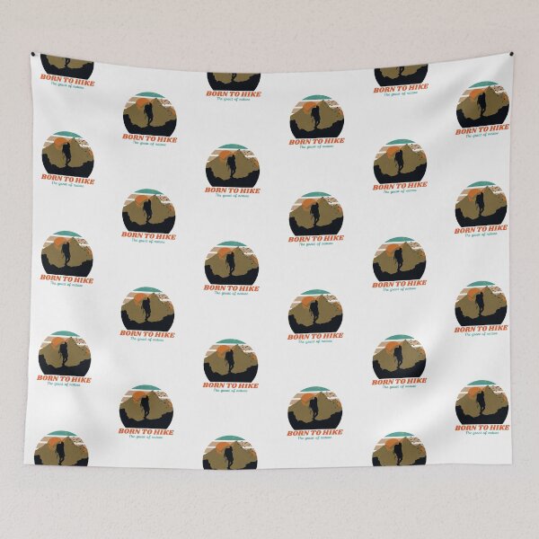 Item preview, Vintage Sunset Retro. Born to hike. The great of nature. designed and sold by PrintNJoy.