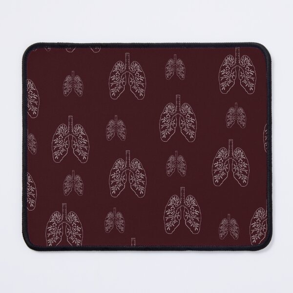 Item preview, White lung on maroon background pattern/print designed and sold by Death-byart.