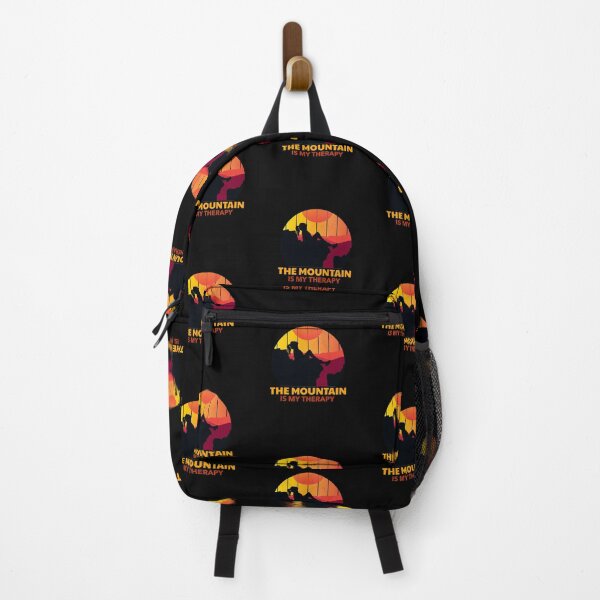 Item preview, The mountain is my therapy. Born to hike. Retro Vintage Sunset. designed and sold by PrintNJoy.