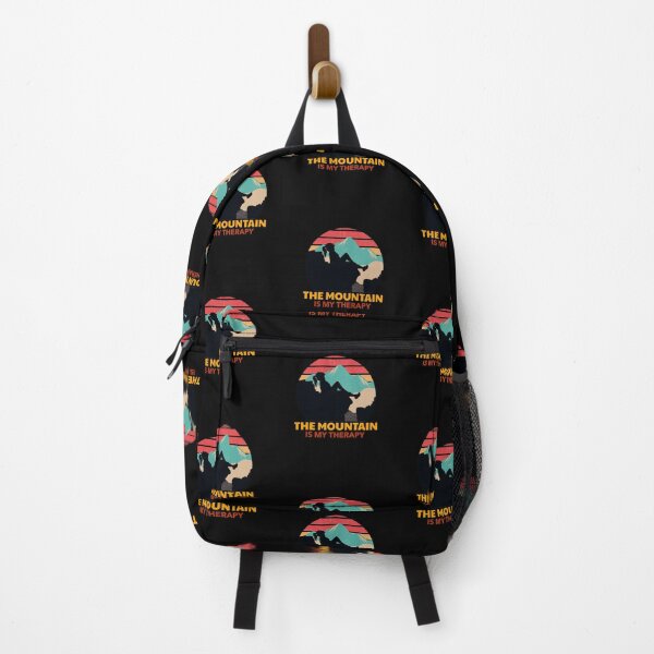 Item preview, The mountain is my therapy. Born to hike. Retro Vintage Sunset. designed and sold by PrintNJoy.