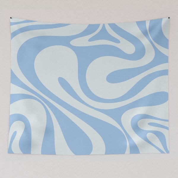Artikelvorschau, Mod Swirl Retro abstraktes Muster in hellem Puderblau entworfen und verkauft von kierkegaard.