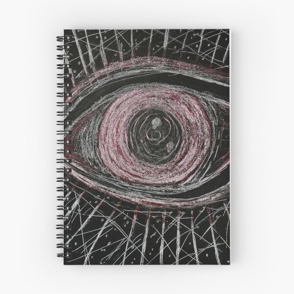 Item preview,  Red eye charcoal chalk on black paper designed and sold by justdepressed.