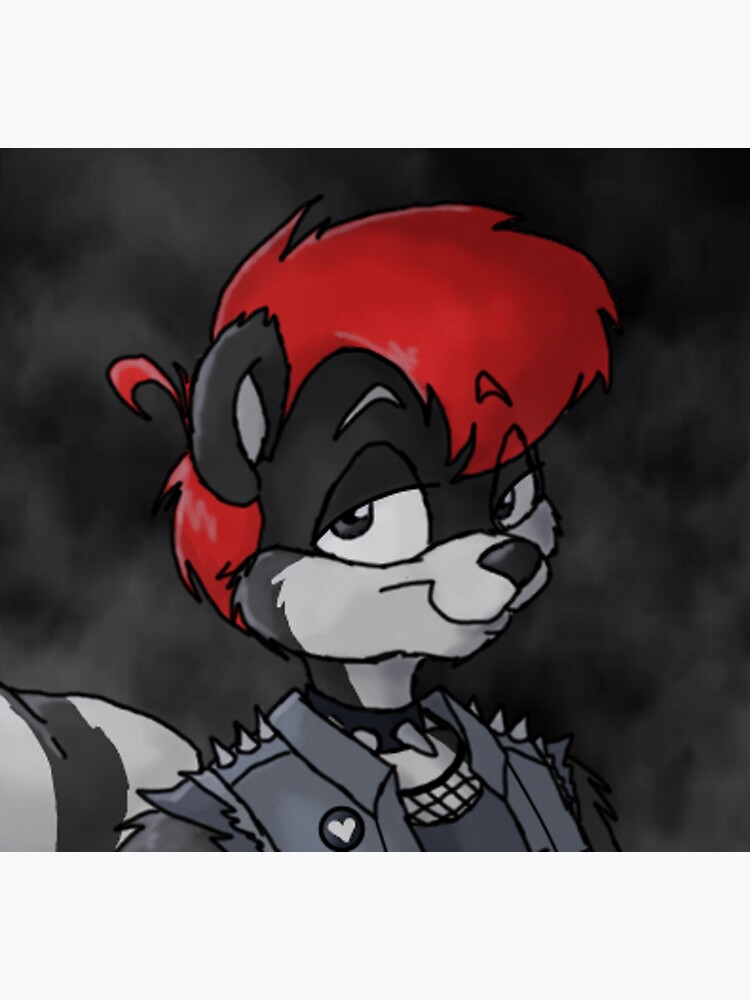 "Punk Skunk Fursona" Sticker by anarchorain | Redbubble