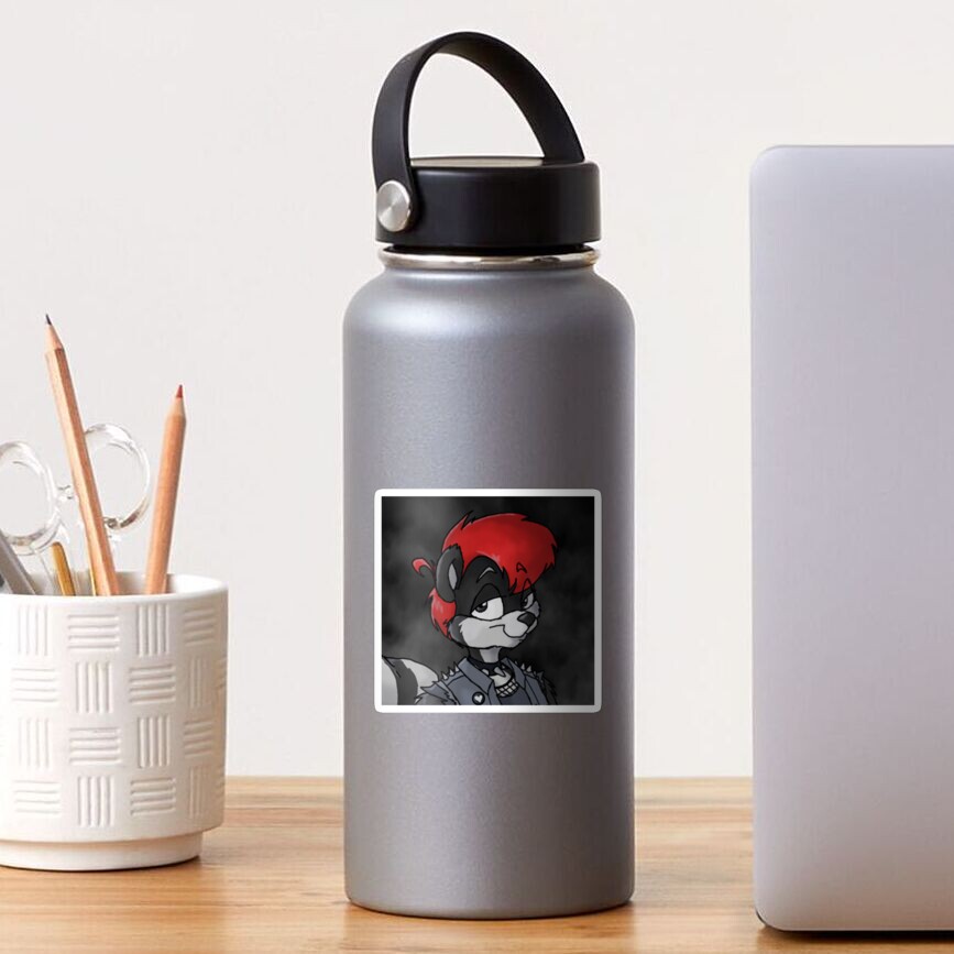 "Punk Skunk Fursona" Sticker by anarchorain | Redbubble