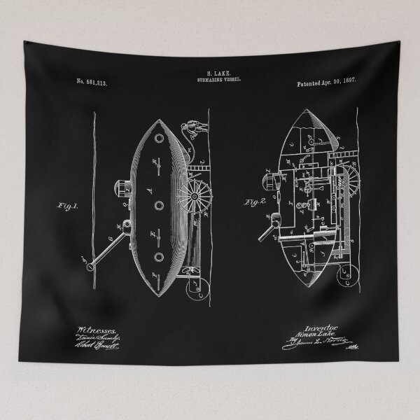 Item preview,  Submarine Vessel Patent  designed and sold by LadyMay Vintage.