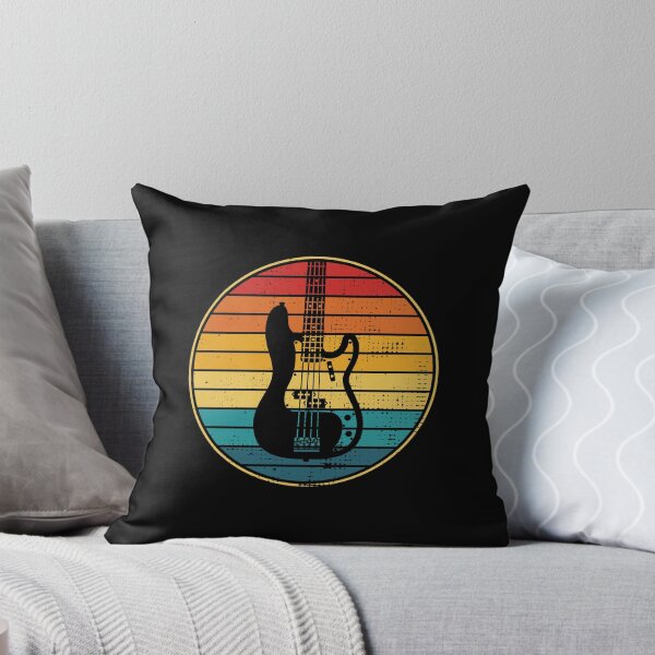 Item preview, Retro Vintage Circle Sunset P-Style Bass Guitar designed and sold by nightsworthy.