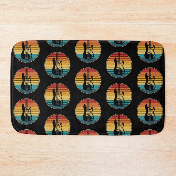 Item preview, Retro Vintage Circle Sunset P-Style Bass Guitar designed and sold by nightsworthy.