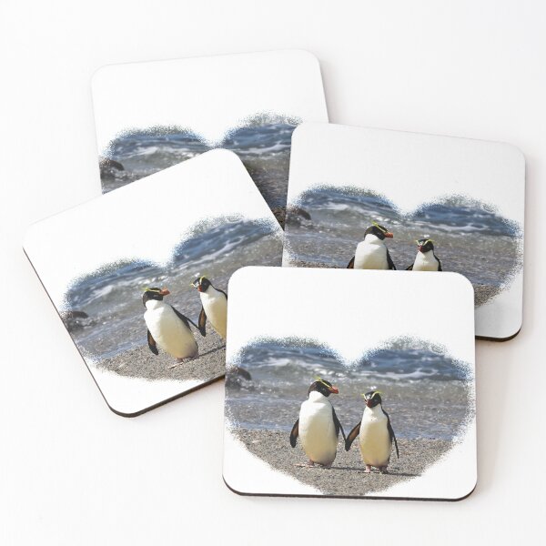 Item preview, I like long waddles on the beach...  Fiordland Penguins (white text) designed and sold by SBPenguins.