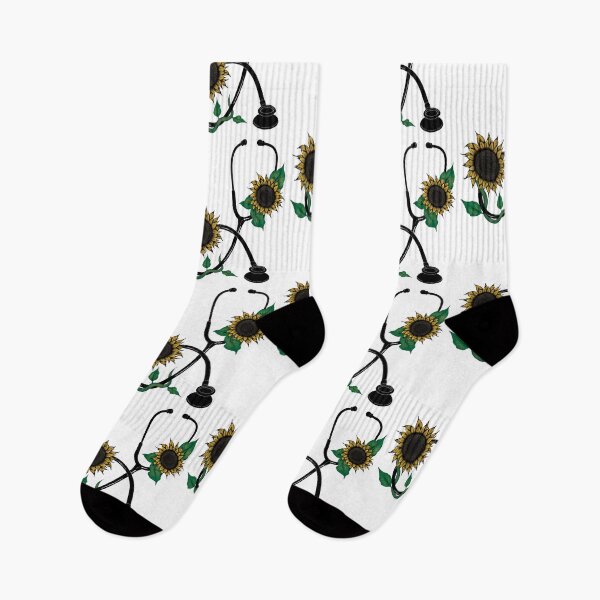 Item preview, Stethoscope with sunflowers pattern/print designed and sold by Death-byart.