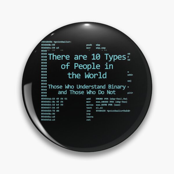 Item preview, Funny Tee 10 Types Of People In The World, Understand Binary Assembly designed and sold by TNMankdesign.