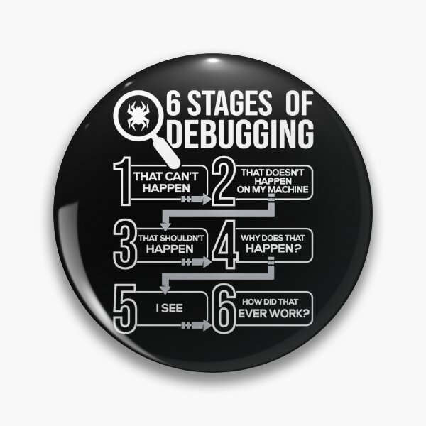 Item preview, Funny Tee 6 Stages Of Debugging - Computer Science Programmer Coding designed and sold by TNMankdesign.