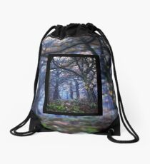 The Enchanted Forest Portrait with Double Border Drawstring Bag