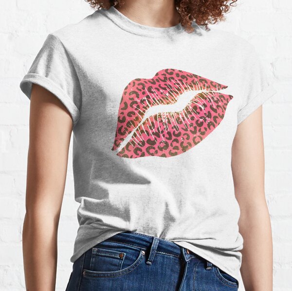 Cute Valentine Tee Lips Kiss Tee Cute Valentine Shirt Valentines Day Shirt XOXO Valentines Day Shirt Leopard Lip Shirt Cheetah Lip