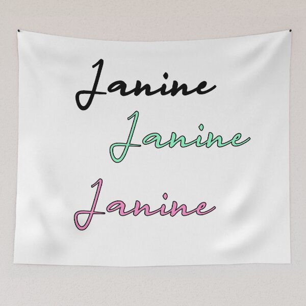Item preview, Etiqueta del paquete de pegatinas con el nombre de Janine designed and sold by emm-j.