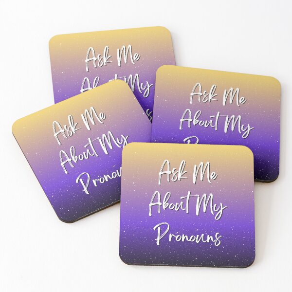 Item preview, Ask Me About My Pronouns Nonbinary Space  designed and sold by rileycastiel.