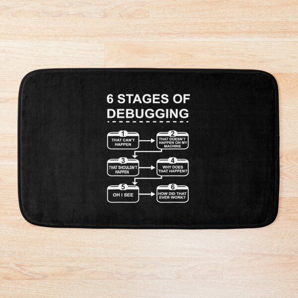 Item preview, Funny Tee 6 Stages Of Debugging Design Programming Computer Science designed and sold by TNMankdesign.