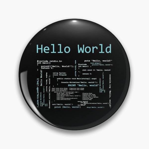 Item preview, Funny Tee Hello World - Computer Programming Languages designed and sold by LPDankdesign.