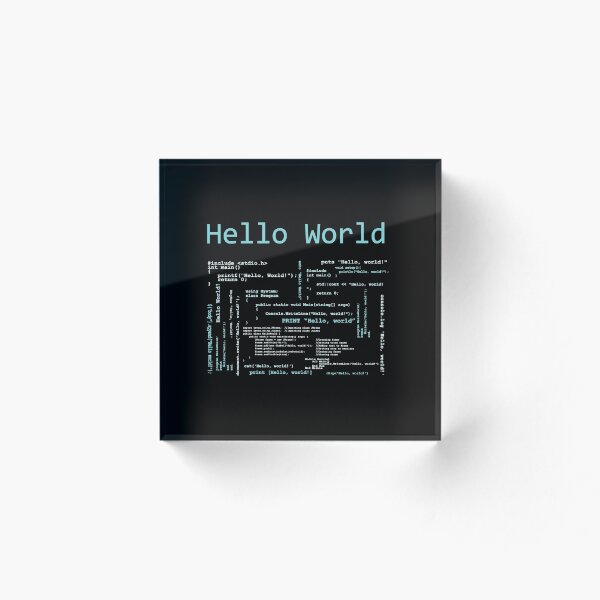 Item preview, Funny Tee Hello World - Computer Programming Languages designed and sold by LPDankdesign.