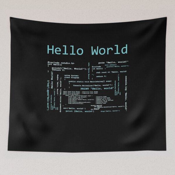 Item preview, Funny Tee Hello World - Computer Programming Languages designed and sold by LPDankdesign.