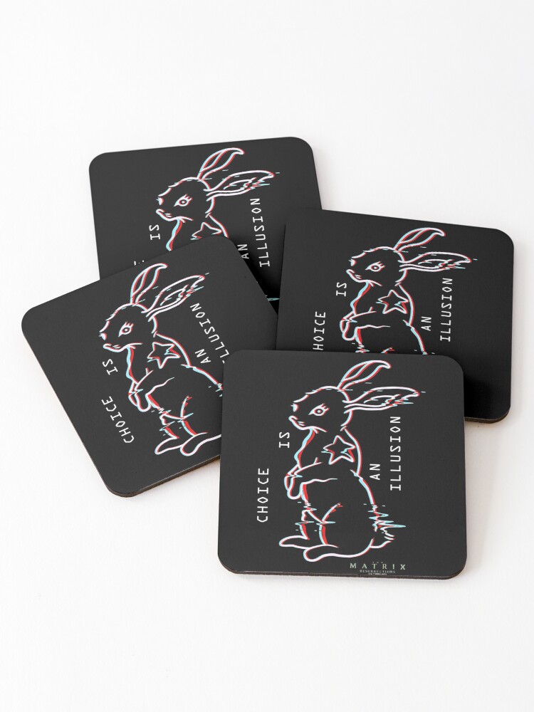 Thumbnail 1 of 5, Coasters (Set of 4), Resurrections White Rabbit 3D designed and sold by Thingoc.