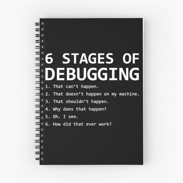 Item preview, Funny Tee 6 Stages Of Debugging Funny Debug Algorithm Programmer designed and sold by TNMankdesign.