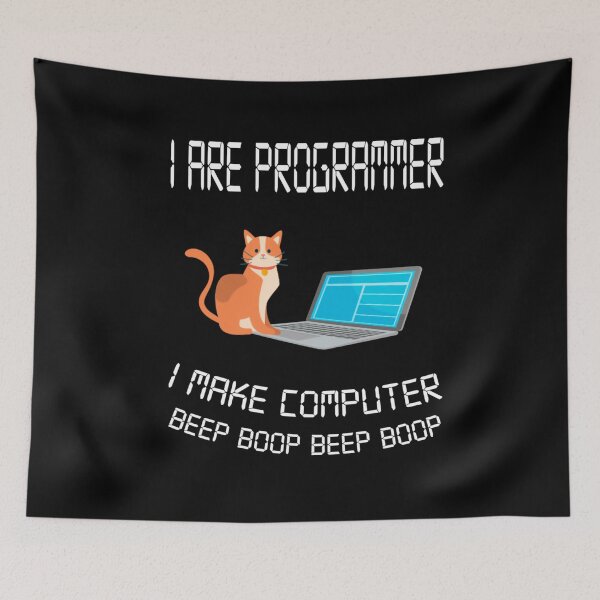Item preview, Funny Tee I Are Programmer Cat I Make Computer Beep Boop Funny Coder designed and sold by LPDankdesign.