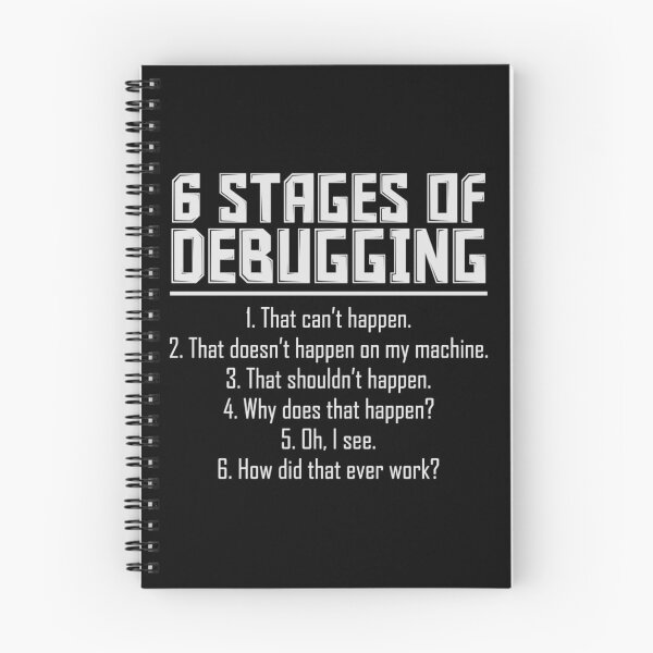 Item preview, Funny Tee 6 Stages Of Debugging Funny Developer Gift Programmer designed and sold by TNMankdesign.