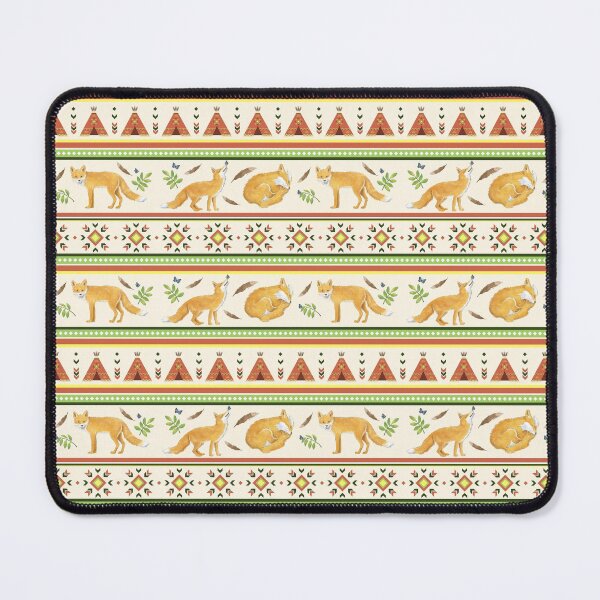 Item preview, Foxes and Tipis on cream designed and sold by amalou.
