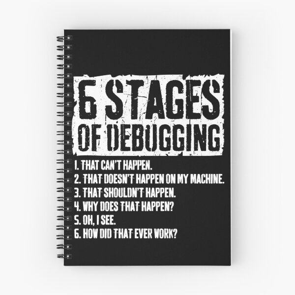 Item preview, Funny Tee 6 Stages Of Debugging Coding Programmer Gift designed and sold by TNMankdesign.