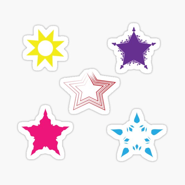 &ldquo;5 star stickers with different design and colors&rdquo; Sticker for Sale by