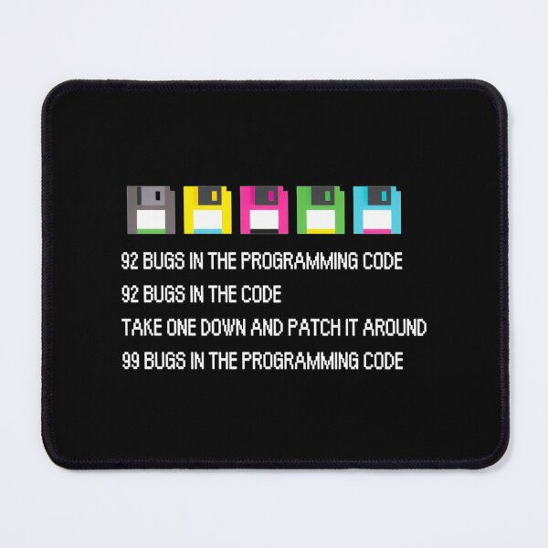 Aperçu de l'œuvre Funny Tee 92 bugs dans le code de programmation pour codeur ou programmeur créée et vendue par TNMankdesign.