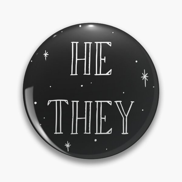 Item preview, He They Gender Pronoun with Stars to Normalize Pronouns and Protect Trans Kids  designed and sold by ichewsyou.