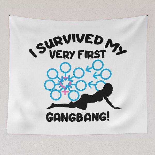 Item preview, I Survived My Very First Gangbang Swinger Lifestyle Design designed and sold by swingersshop.