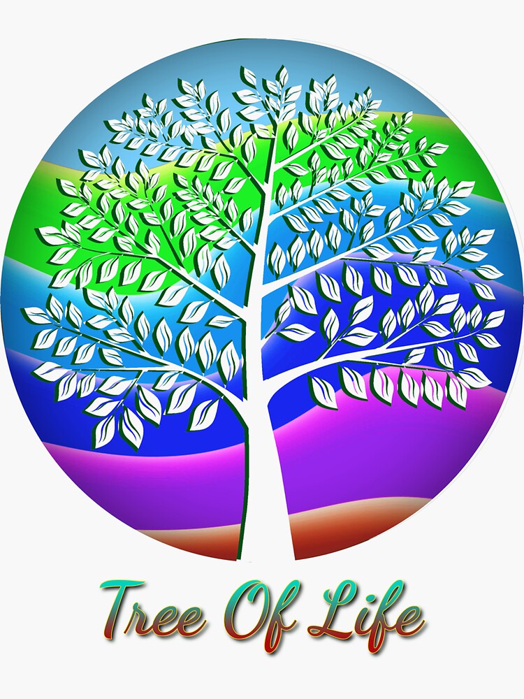 Thumbnail 3 of 3, Sticker, Tree Of Life designed and sold by VkScript.