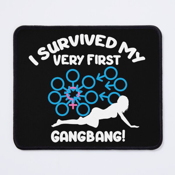 Item preview, I Survived My Very First Gangbang Swinger Lifestyle Design. For Darker Colors. designed and sold by swingersshop.