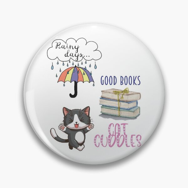 Item preview, Cute Rainy Days, Good Books, Cat Cuddles  designed and sold by Karen McFarland.