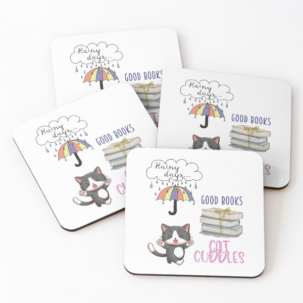 Item preview, Cute Rainy Days, Good Books, Cat Cuddles  designed and sold by Karen McFarland.