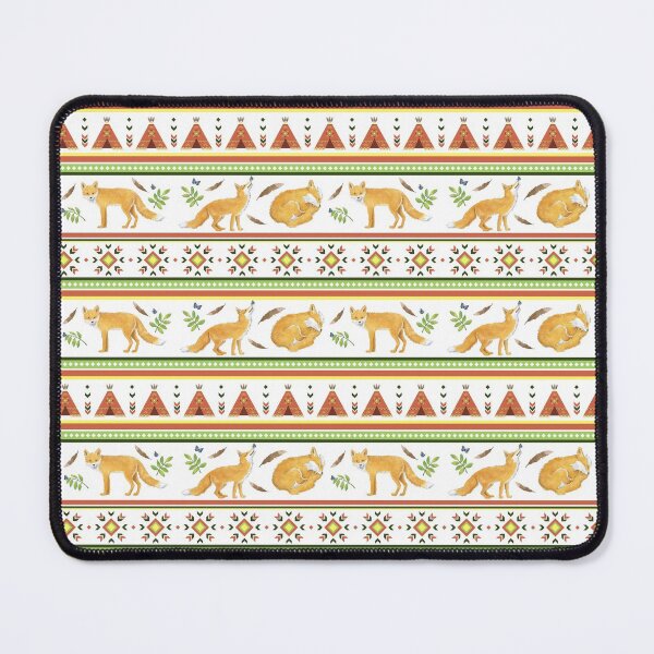 Item preview, Foxes and Tipis on white designed and sold by amalou.
