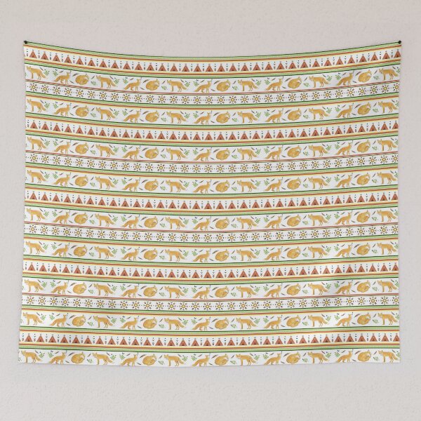 Item preview, Foxes and Tipis on white designed and sold by amalou.