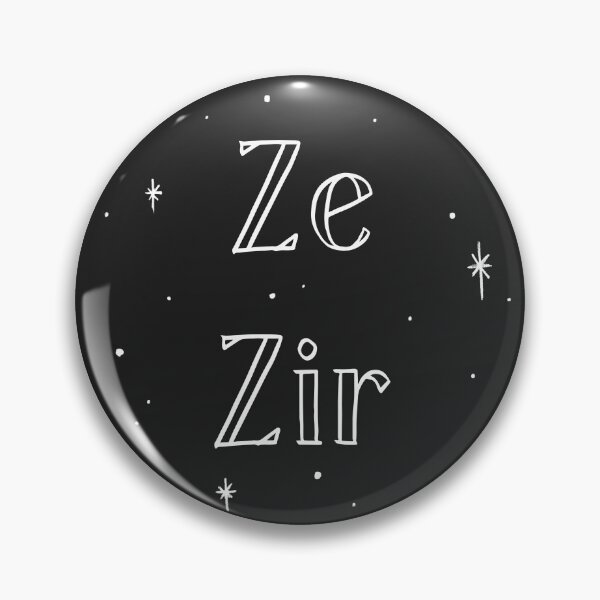 Item preview, Ze Zir Gender Pronoun with Stars to Normalize Pronouns and Protect Trans Kids  designed and sold by ichewsyou.