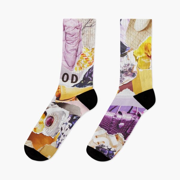 Item preview, mood board collage sheet in color lilac-yellow designed and sold by Nataliia Zhekova.