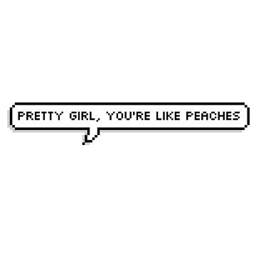 Peaches Lyrics Stickers for Sale