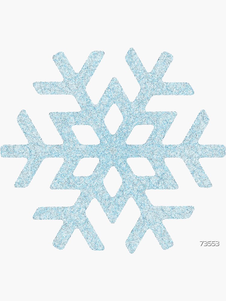 Three Snowflakes Teal Sticker