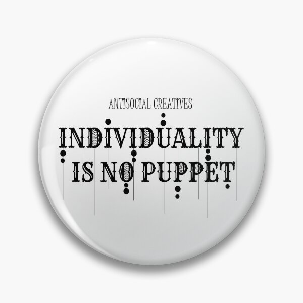 Item preview, ASC: INDIVIDUALITY IS NO PUPPET (MOTTO/BLACK) designed and sold by Antisocial Creatives.
